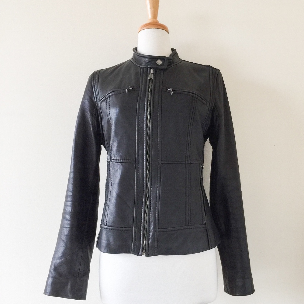 MICHAEL Michael Kors black leather jacket